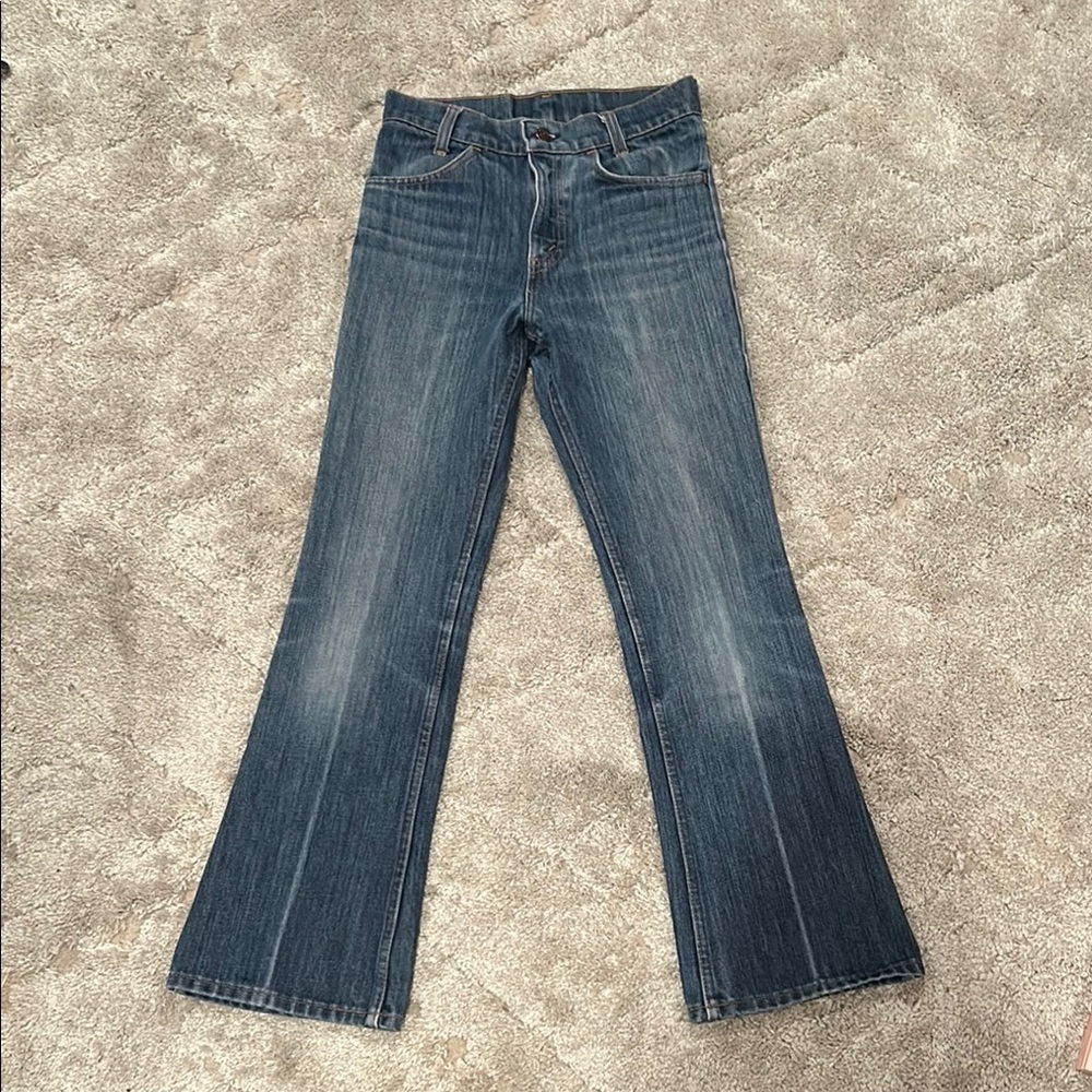 Vintage 70s Levi’s 746 Orange Tab Flare Jeans – High-Waisted Bell Bottom Denim